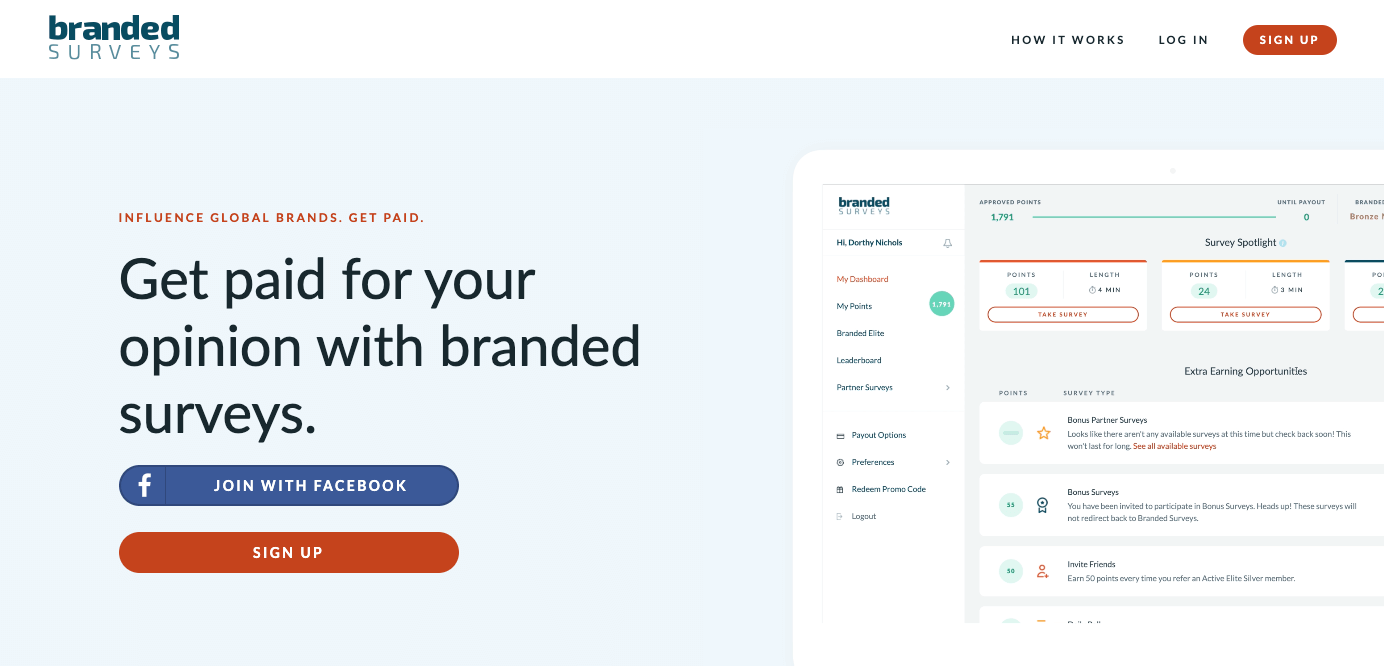 Branded Surveys Home Page